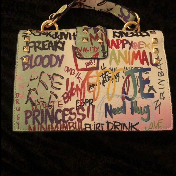 Graffiti Style Crossbody Bag - Picture 2 of 5